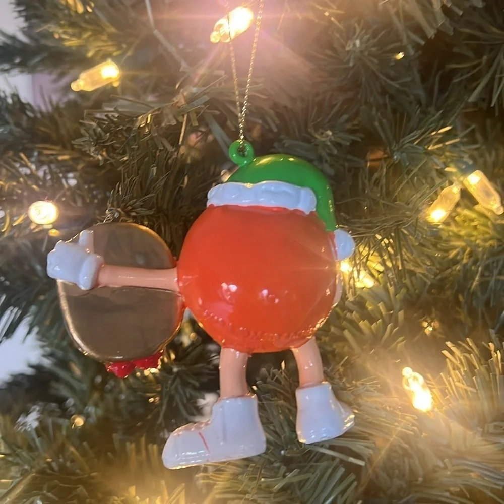 🧡 Vintage M&M’s Orange Christmas Ornament